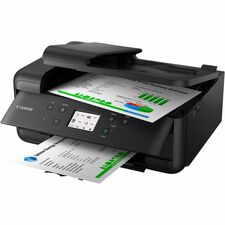 Canon PIXMA TR7620a Wired Inkjet Multifunction Printer - Color - Copier/Fax/Printer/Scanner - 15 ppm Mono/10 ppm Color Print - 4800 x 1200 dpi Print - 1200 x 2400 dpi Optical Scan - Ethernet - USB - For Plain Paper Print - 1 Each