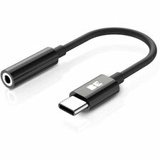 Blu Element USB-C to 3.5mm Headphone Jack Adapter Black - 1x USB Type C - Male - 1x Mini-phone Audio - Female - Black