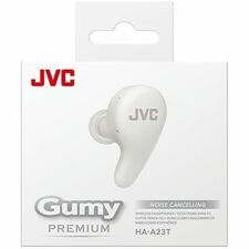JVC Gumy Wireless Noise Cancelling Earbuds - Stereo - True Wireless - Bluetooth - 32.8 ft (10 m) - 16 Ohm - 20 Hz to 20 kHz - Earbud - Binaural - In-ear - Noise Canceling - White