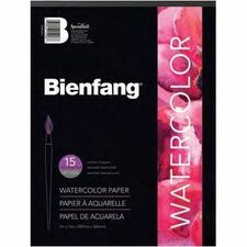 Bienfang Watercolor Paper Pad - 25 Sheets - 140 lb (63502.93 g) Basis Weight - 22" (55.88 cm) x 30" (76.20 cm) Sheet Size - Heavyweight, Acid-free Paper, pH Neutral - 1 Each