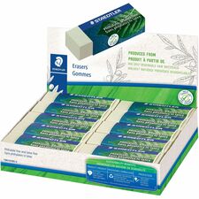Staedtler Mars Manual Eraser - Green - 0.90" (22.86 mm) Width x 0.51" (12.95 mm) Height x 2.55" (64.77 mm) Length - 20 / Box - Latex-free, Phthalate-free
