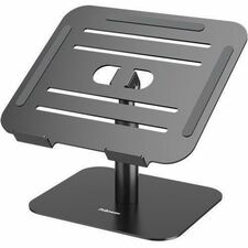 Fellowes Alumia Desk Laptop Stand - Silver - Up to 15" Screen Support - 11.02 lb (5000 g) Load Capacity - 11.81" (300 mm) Height x 9.06" (230 mm) Width x 5.91" (150 mm) Depth - Desk - Aluminum - Black - For Notebook, MacBook - Comfortable, Ergonomic, Tilt, Compact, Non-slip