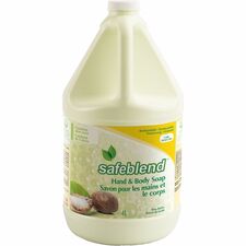 Safeblend Hand and Body Soap - Shea Butter Scent - 4 L - Hand, Body, Hair - Moisturizing - 1 Each