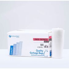 Ralston 2800 HD Garbage Bags - 24" (609.60 mm) Length x 22" (558.80 mm) Width x 0.31 mil (8 Micron) Thickness - High Density - Frosted - Resin - Garbage, Industrial - 1000 / Box