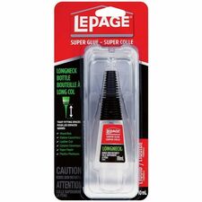 LePage Super Glue Longneck Bottle - 10 mL - Clear - 1 Each