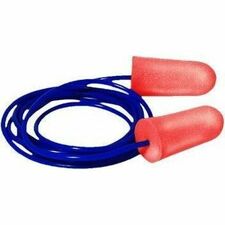 RONCO HUSH 14 Earplugs - Recommended for: Assembly, Automotive, Construction, Chemical, Aquaculture, Beverage Processing, Sanitation, Inventory, Finished Goods, Agriculture, Mining, ... - One Size - 33 - Ear, Noise Reduction Rating, Noise Protection - Polyurethane Foam - Fluorescent Red - Soft, Comfortable, High Visibility, Disposable, Uncorded - 200 / Box