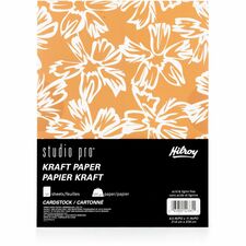 Hilroy Studio Pro Kraft Paper Cardstock 8.5x11 50ct - Craft Project, Scrapbooking - 8.50" (215.90 mm) x 11" (279.40 mm) - 11" (279.40 mm) Height x 8.50" (215.90 mm) Width x 0.53" (13.46 mm) Length - 120 g/m� Grammage - Kraft - Paper - 50 / Carton