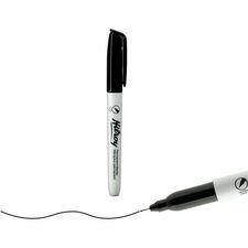 Hilroy Permanent Markers - Ultra Fine Marker Point - Black Ink - Writing - 2 / Pack