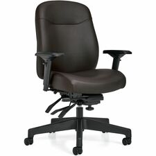 Offices To Go Overtime 350 Chair - Memory Foam Seat Material - High Back - 5-star Base - Black - Fabric - Armrest - 1 Each
