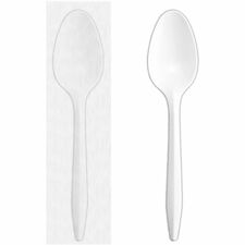Dorfin Table Accents - Polypropylene Teaspoons - 5.6" - Individually Wrapped - Polypropylene - 1000 Box