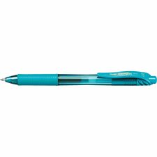 EnerGel EnerGel X 0.7mm BL107 - 0.7 mm (0.03"), Medium Pen Point - Refillable - Retractable - Turquoise Ink - Liquid Gel Ink - Turquoise Barrel - Metal Tip - Writing - 1 / Piece
