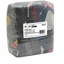 Globe Coloured Fleece Wiping Rags - 25Lb - For Industry - Cloth - 25 lb (11339.81 g) - Recommended For: Spill Remover - Eco-friendly, Absorbent, Low Linting, Metal-safe, Heavy Duty, Textured - 1 Bag