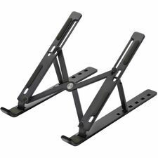 DAC&reg; MP-222 Portable and Adjustable Laptop/Tablet Stand, Black - Upto 15.6" Screen Size Notebook, Tablet, Cell Phone Support - Aluminum Alloy, Silicone - Black