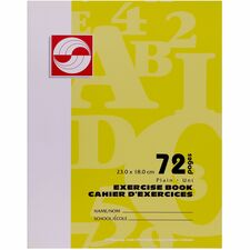 Enlivo Notebook - 72 Pages - Plain - 9" (22.86 cm) x 7" (17.78 cm) Sheet Size - Yellow Cover - 1 Each