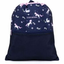 Louis Garneau Carrying Case (Tote) Gym - Blue - Unicorn Pattern - 16.54" (420 mm) Height x 14.96" (380 mm) Width x 0.39" (10 mm) Depth - 16 L Volume Capacity - 1 Each