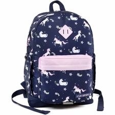 Louis Garneau Carrying Case (Backpack) School - Blue - Unicorn Patterns - Chest Strap, Shoulder Strap - 16.93" (430 mm) Height x 11.81" (300 mm) Width x 5.91" (150 mm) Depth - 19.25 L Volume Capacity - 1 Each