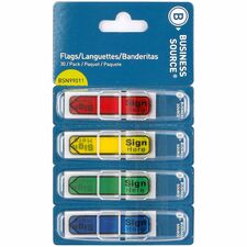Arrow Message Flags,Sign Here,Repositionable,Pop-Up Dispenser,0.5x1.75 ,120/PK,Multi