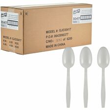 Heavy-Weight Polypropylene Spoon, White, 1000/Carton