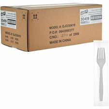 Heavy-Weight Polypropylene Forks, White, 1000/Carton