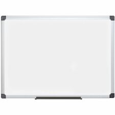 Merangue MA0307170 - Maya Magnetic Steel Board 24" x 36" - 24" (60.96 cm) Width x 36" (91.44 cm) Height - Lacquered Steel Surface - Anodized Aluminum Frame - Horizontal/Vertical - Magnetic - Durable, Magnetic, Easy to Clean, Pen Tray, Stain Resistant - 1 Each