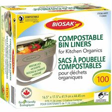 Ralston Trash Bag - 16.50" (419.10 mm) Length x 16.50" (419.10 mm) Width - Brown - Kitchen, Garbage - 100 / Box