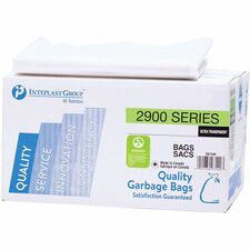 Ralston 2900 Trash Bag - 48" (1219.20 mm) Length x 42" (1066.80 mm) Width - Transparent - Resin - Garbage - Yes - 100 / Box