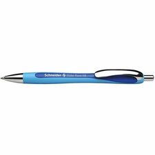 Schneider Rave Ballpoint Pen XB - Extra Broad Pen Point - Refillable - Retractable - Blue Ink - Stainless Steel Tip - Writing - 1 Each