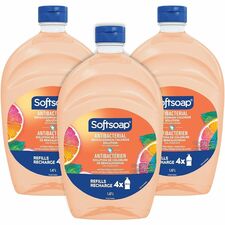 Antibacterial Soap Pump, Crisp Clean Scent, 1.56 Quart, Orange, 3/Carton