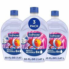 Liquid Hand Soap, Fresh & Light Scent, Antibacterial, Clear, Flip Top Bottle, 3/Carton