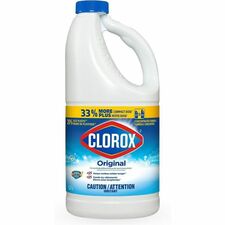 Clorox Original Concentrated Bleach - For Fabric, Home, Washing Machine - Concentrate - 2.40 L - Original Scent - Recommended For: Soil Remover, Stain Remover, Odor Remover - Deodorize, Spill Resistant - 1 Each