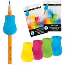 Merangue 1017-4161-00-000 - 2 Pack Pencil Grips - Silica Gel - Assorted - 2 / Pack