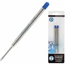 Merangue Parker Type Blue Refills - Medium Point - Blue Ink - Smooth Writing - 2 / Pack