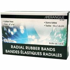 Merangue Rubber Bands 6Ã—5/8 1/4lb Box - Latex-free, Durable, Strong - Rubber - Yellow - 1 Each