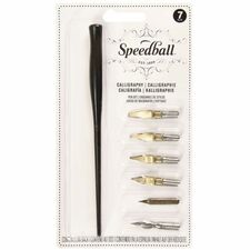 Speedball Calligraphy Pen Set - Ergonomic, Smooth Writing, Lightweight - 1 Each