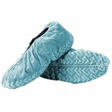 RONCO Care Shoe Cover - Recommended for: Electronic, Maintenance, Laboratory, Clinic, Inspection, Quality Control, Food Processing, Beverage Processing, Medical, Examination - Large - Dirt, Mud, Scuff Mark, Contaminant, Dust, Light, Dry Particle, Fluid, Chemical Protection - Non-woven Polypropylene - Blue - Lightweight, Disposable, Dust Resistant, Anti-slip, Durable, Long Lasting, Elastic Opening, Secure Fit - 100 / Pack