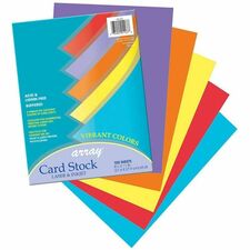 Pacon&reg; Card Stock - School Project, Party, Printing, Cutting Machine, Printer, Card Stock, Greeting Card, Postcard, Report Cover, Stamping - 8.50" (215.90 mm) x 11" (279.40 mm) - 65 lb (29483.50 g) Basis Weight - Pumpkin, Lemon Yellow, Rojo Red, Cobalt Blue, Violet - 100 / Pack