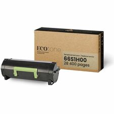 Ecotone Remanufactured High Yield Laser Toner Cartridge - Alternative for Lexmark 66S1H00 - Black - 1 Each - 28400 Pages