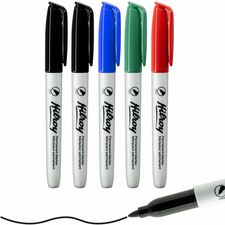 Hilroy Permanent Marker - Assorted Ink - Multipurpose - 5 / Pack