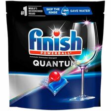 Finish Quantum Dishwashing Detergent - For Dishwasher, Dish, Glassware, Machinery - Tablet - Fresh Scent - Recommended For: Residue Remover, Food Stain Remover, Dried-on Food Remover, Grease Remover, Stain Remover - No-rinse, Chlorine-free, Non-chlorine Bleached, Anti-corrosive - 45 - 6