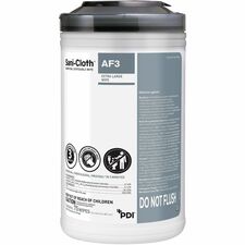 Sani-Cloth AF3 Germicidal Wipes, Alcohol-Free, Fragrance-Free, Gray, 15" x 7.50", 75/Can, 6/Carton
