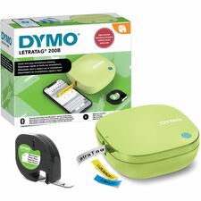 Dymo 200B Label Maker - Thermal Transfer - Label, Tape - Battery - Green