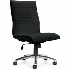 Offices To Go Ultra | Armless High Back Tilter - Black Seat Color - Vinyl Seat Material - Black Back Color - Vinyl Back Material - High Back - 5-star Base