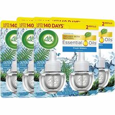 Scent Oil Warmer Refill, Fresh Waters, 0.7 fl oz, 140 Day, 2/Pack, 6/Carton