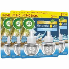 Scent Oil Warmer Refill, 0.7 fl oz, Turquoise Oasis, 140 Day, 2/Pack, 6/Carton