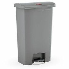 Rubbermaid Commercial Streamline 18 Gal Step-On Resin Front Step Gray