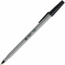 Ballpoint Stick Pens, Medium Point, Black Ink, 8/Carton