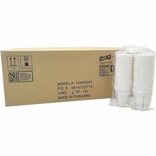 BPI Certified Compostable Paper Cups, 10 fl oz, White, Leak Proof, 1/Carton