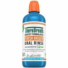 Fresh Breath Oral Rinse, Icy Mint, Alcohol-free, 1 Liter, Clear
