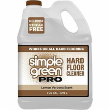 Pro Hard Floor Cleaner, Multi Surface, Ready-To-Use, 128 fl oz, Lemon Verbena, 4/Carton