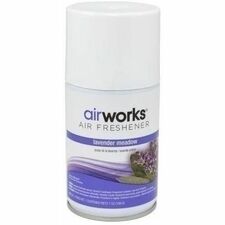 Hospeco® AirWorks® Metered Aerosol Air Freshener, Lavender Meadow, Case of 12 - Aerosol - 169901.08 L - 207.01 mL - Lavender Meadow - 30 Day - Odor Neutralizer, VOC Compliant, Long Lasting - 12 / Case